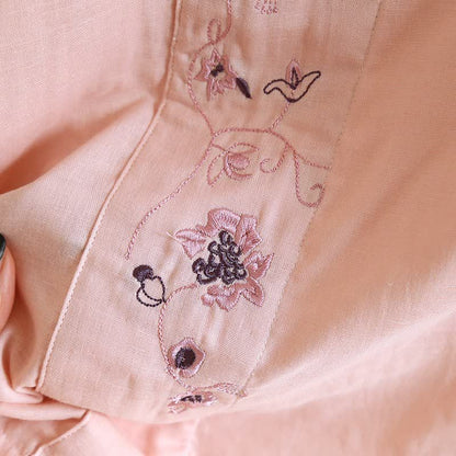 Completo da notte ricamato floreale in stile orientale Ownkoti - image 9