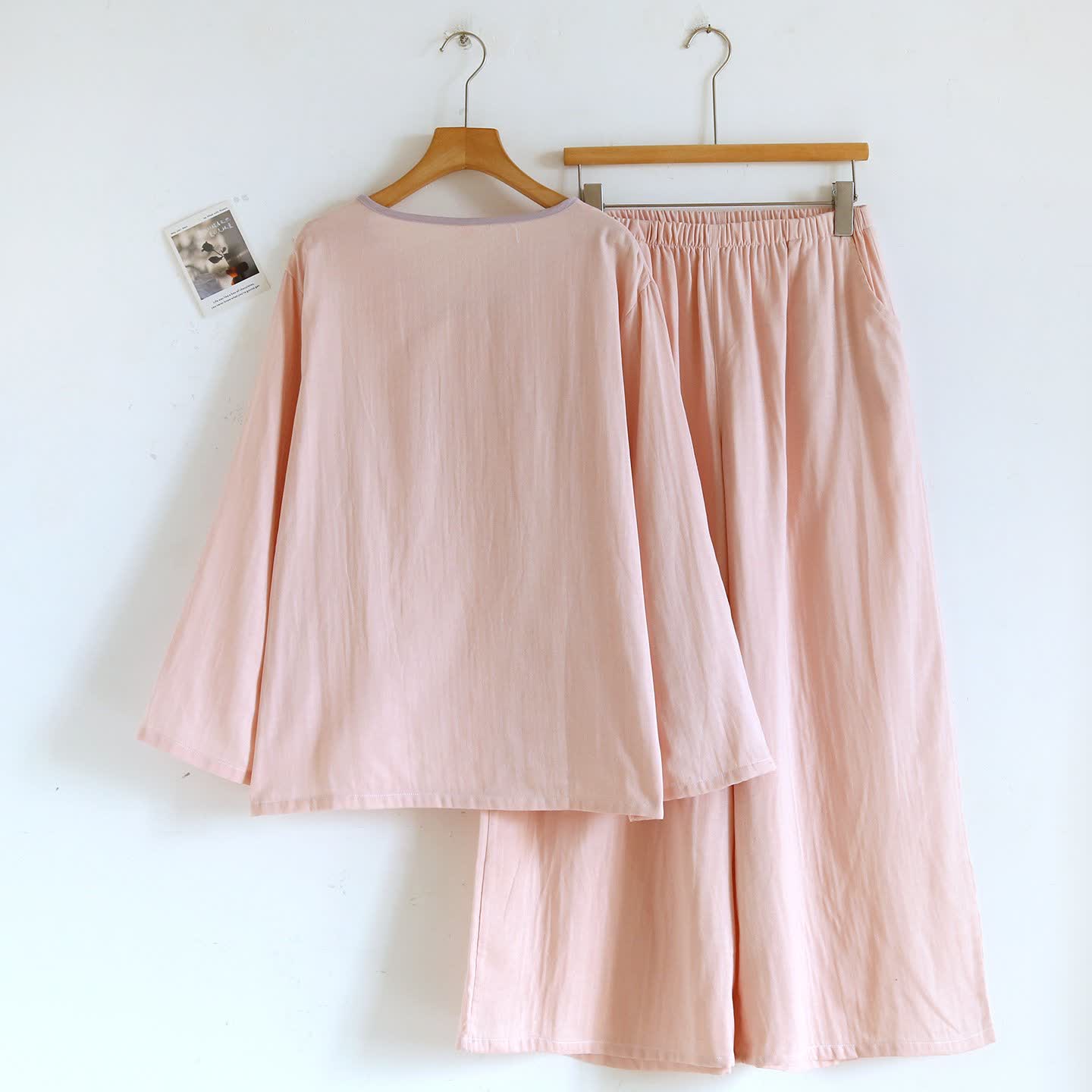 Completo da notte ricamato floreale in stile orientale Ownkoti - image 5