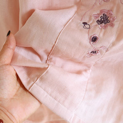 Completo da notte ricamato floreale in stile orientale Ownkoti - image 10