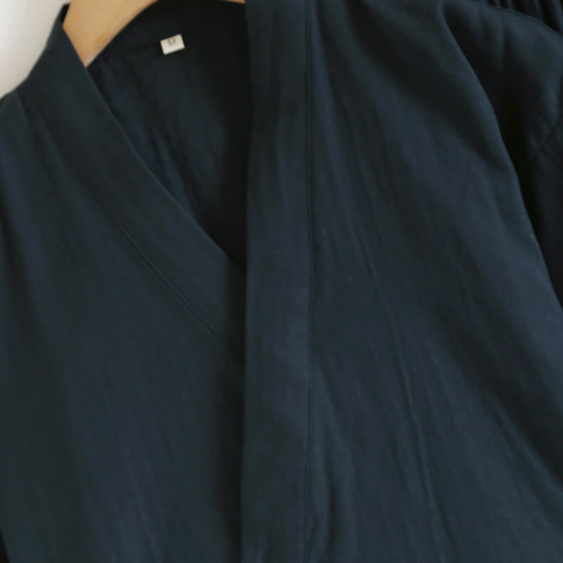 Set da salotto unisex in kimono di cotone tinta unita Ownkoti - image 10