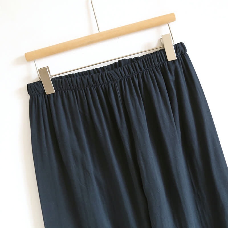 Set da salotto unisex in kimono di cotone tinta unita Ownkoti - image 13