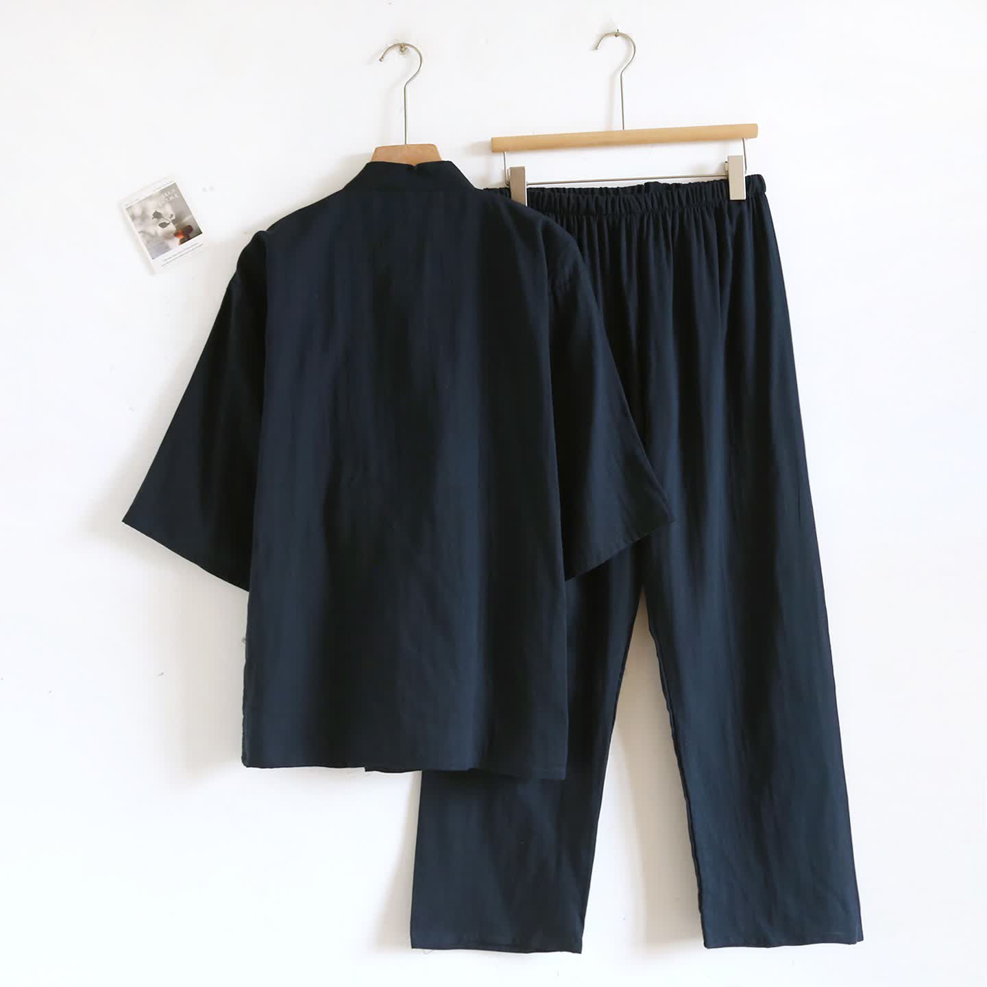 Set da salotto unisex in kimono di cotone tinta unita Ownkoti - image 8