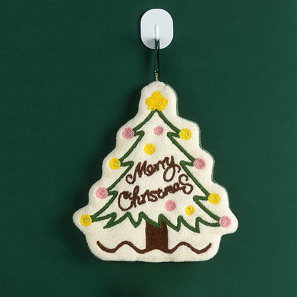 Asciugamani ad asciugatura rapida con motivo natalizio Ownkoti - Albero di Natale - 4 pezzi - image 3