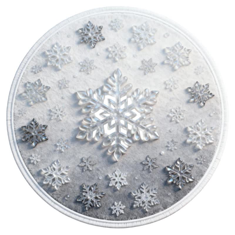 Tappeto effetto fiocco di neve natalizio 3D Ownkoti - image 4