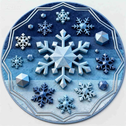 Tappeto effetto fiocco di neve natalizio 3D Ownkoti - image 7