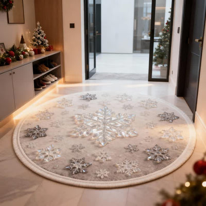 Tappeto effetto fiocco di neve natalizio 3D Ownkoti - image 2