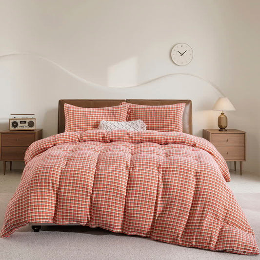 Set copripiumino in 100% cotone con motivo a quadri Ownkoti (3 pezzi) - image 0