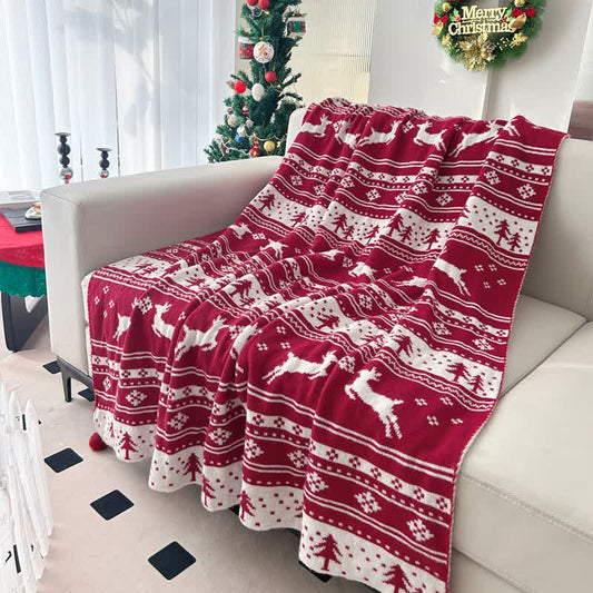 Coperta lavorata a maglia ispirata al Natale di Ownkoti - UN - 150cm x200cm - image 0