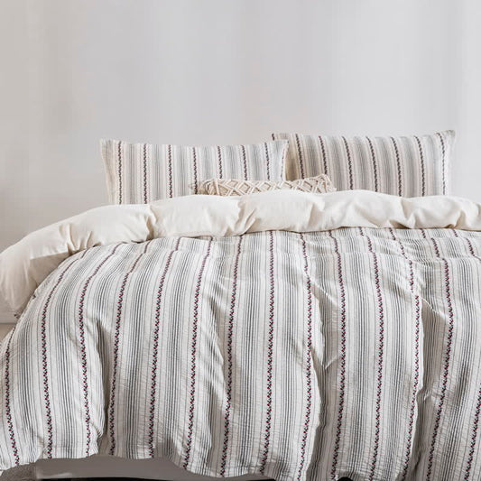 Set copripiumino in cotone ricamato Fairycore Ownkoti (3 pezzi) - Matrimoniale Extra Lungo - image 0