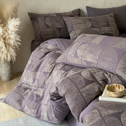 Set di biancheria da letto in cotone spazzolato geometrico Ownkoti (4 pezzi) - image 8