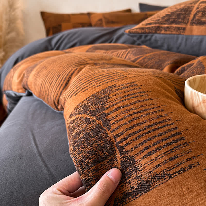 Set di biancheria da letto in cotone spazzolato geometrico Ownkoti (4 pezzi) - image 6