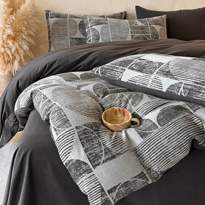 Set di biancheria da letto in cotone spazzolato geometrico Ownkoti (4 pezzi) - image 15