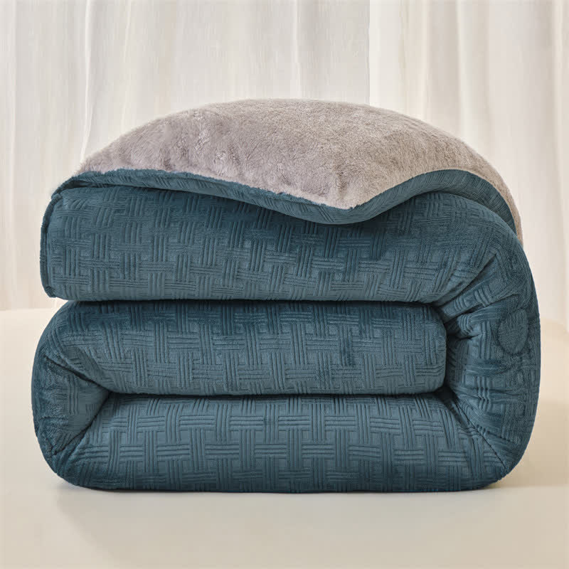 Coperta in sherpa con trama a nido d'ape di Ownkoti - image 9
