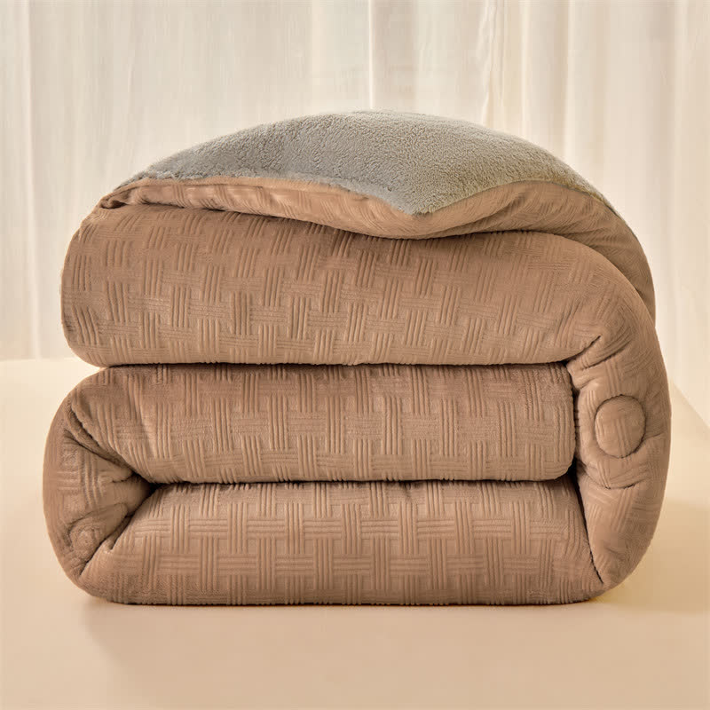 Coperta in sherpa con trama a nido d'ape di Ownkoti - image 3