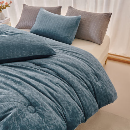 Coperta in sherpa con trama a nido d'ape di Ownkoti - image 7