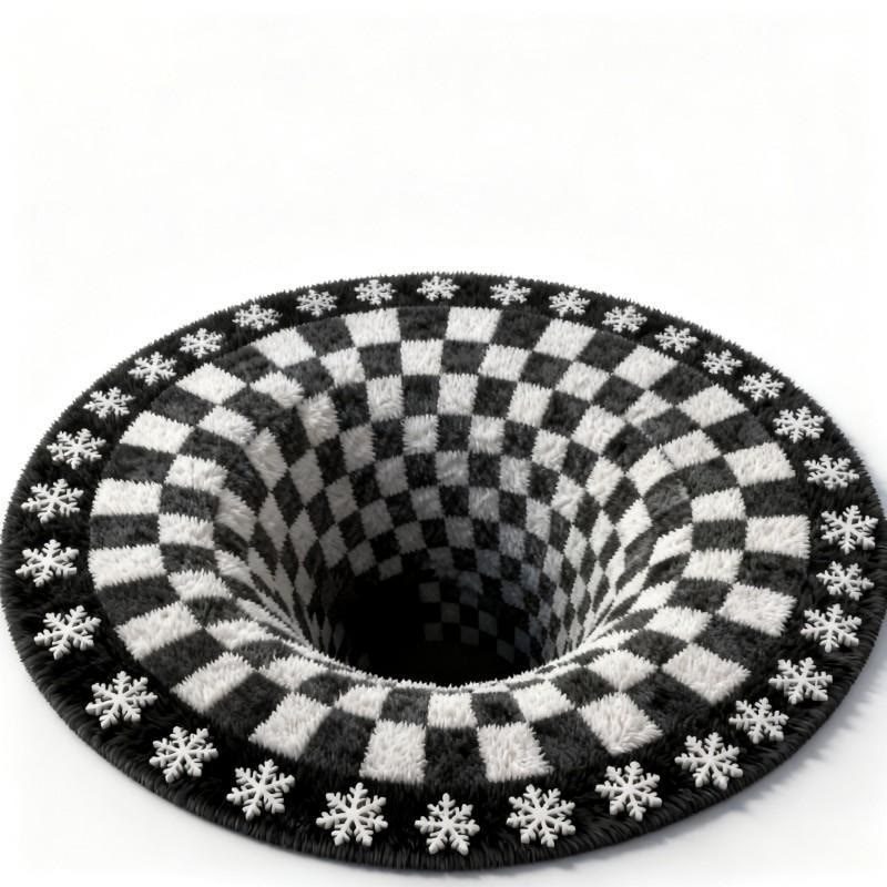 Tappeto a scacchi 3D Ownkoti Black Hole - A - 140cm x 140cm - image 6