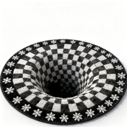 Tappeto a scacchi 3D Ownkoti Black Hole - A - 140cm x 140cm - image 6