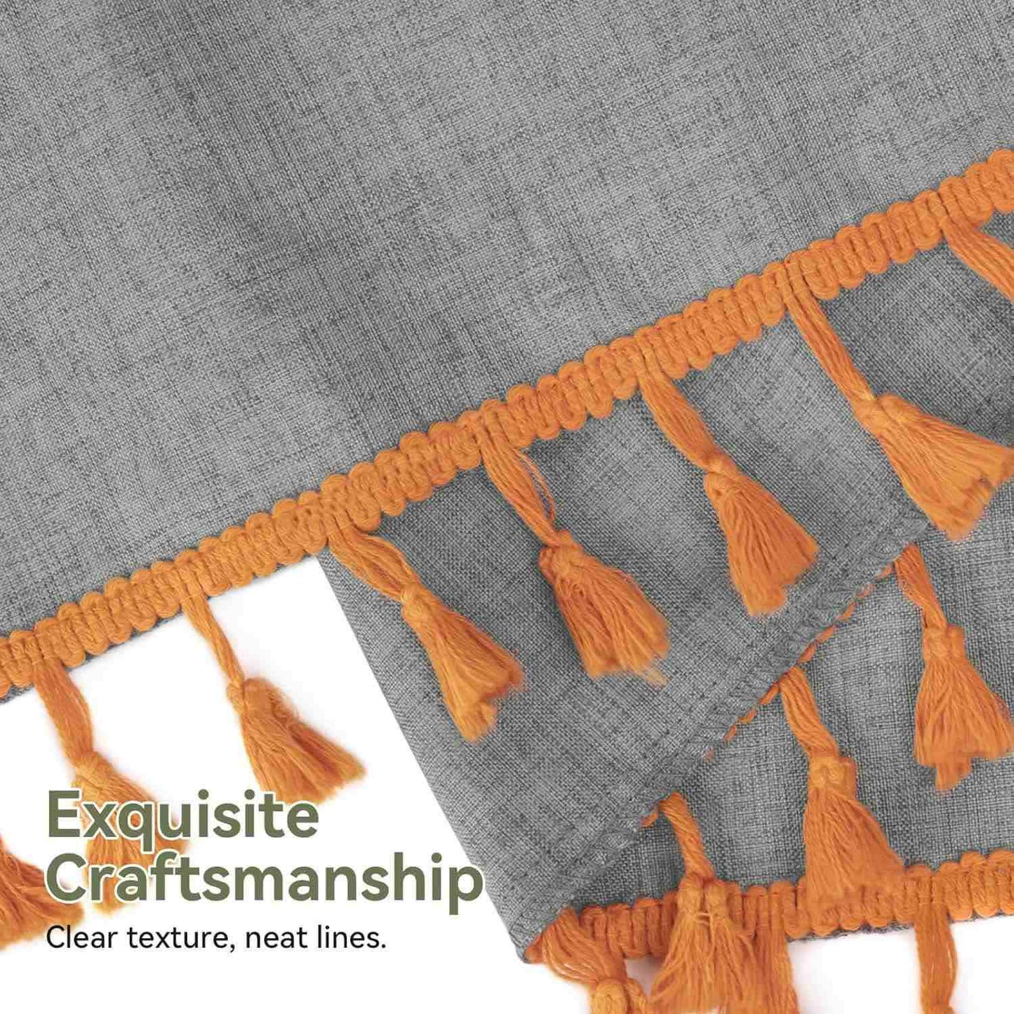 Tenda da doccia minimalista con nappe in tinta unita - image 9