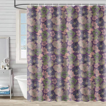 Tenda da doccia con stampa di fiori di pesco - 230cm x 180cm - image 0