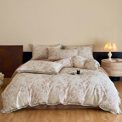 Biancheria da letto in puro cotone vintage botanico Ownkoti - image 12