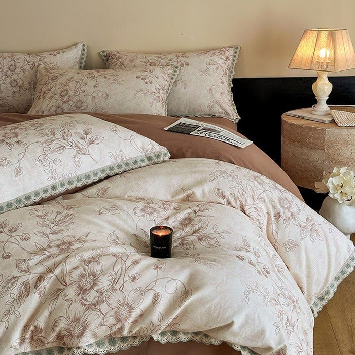 Biancheria da letto in puro cotone vintage botanico Ownkoti - image 14