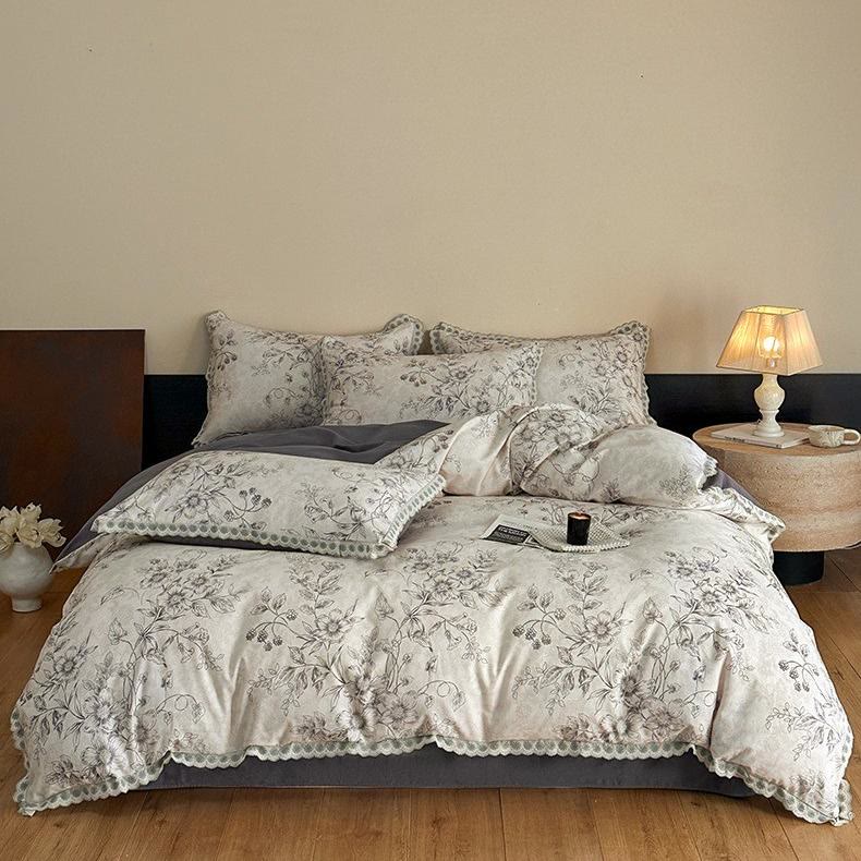 Biancheria da letto in puro cotone vintage botanico Ownkoti - image 1