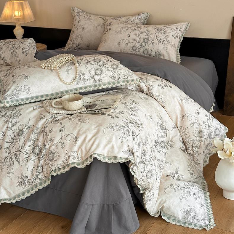 Biancheria da letto in puro cotone vintage botanico Ownkoti - image 3