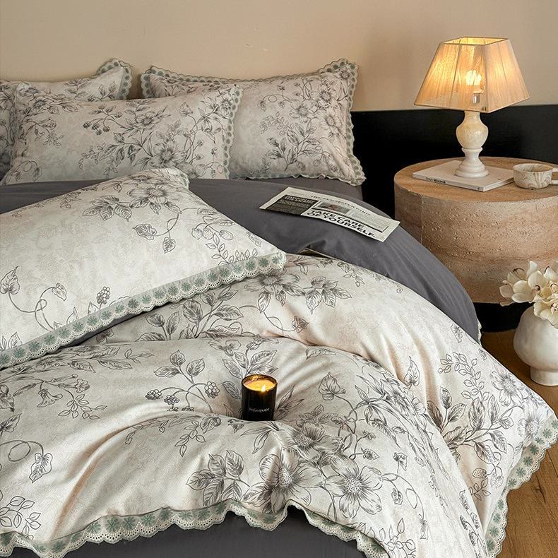 Biancheria da letto in puro cotone vintage botanico Ownkoti - image 6