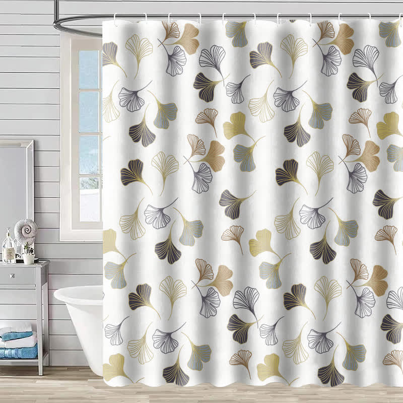 Elegante tenda da doccia con foglie di ginkgo - C - 230cm x 180cm - image 4