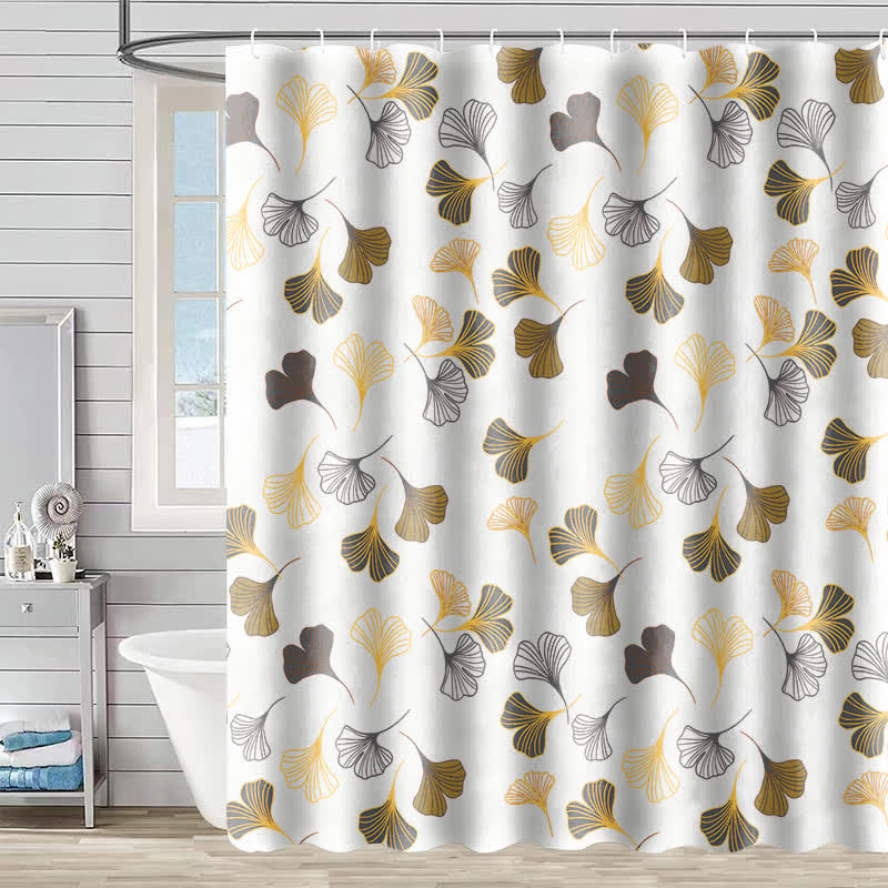 Elegante tenda da doccia con foglie di ginkgo - D - 230cm x 180cm - image 6