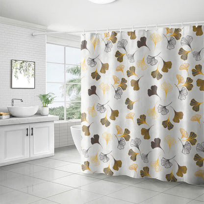Elegante tenda da doccia con foglie di ginkgo - image 7
