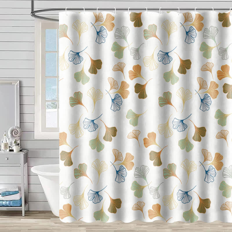 Elegante tenda da doccia con foglie di ginkgo - E - 230cm x 180cm - image 8