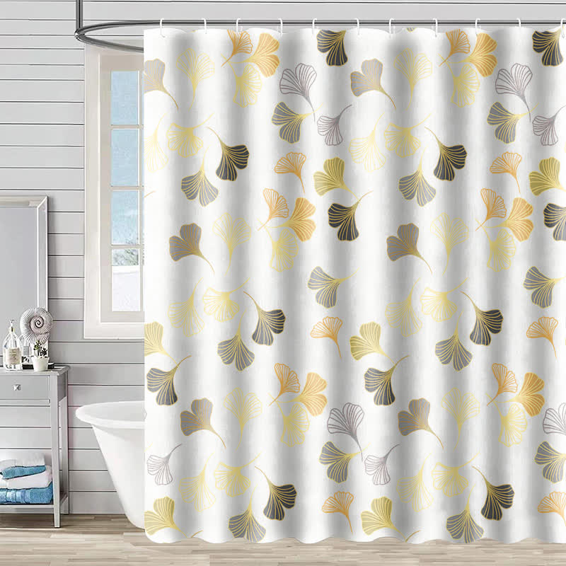 Elegante tenda da doccia con foglie di ginkgo - F - 230cm x 180cm - image 10