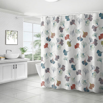 Elegante tenda da doccia con foglie di ginkgo - image 15
