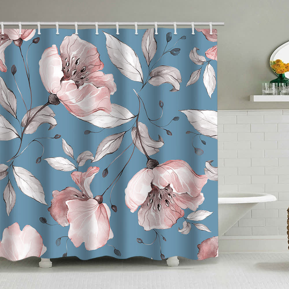 Tenda da doccia con stampa floreale di lusso - E - 180cm x 230cm - image 4