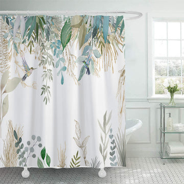 Tenda da doccia con stampa di uccelli botanici - 180cm x 200cm - image 0