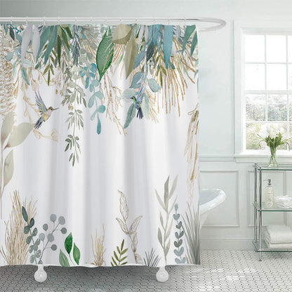 Tenda da doccia con stampa di uccelli botanici - 180cm x 200cm - image 0