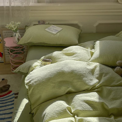 Biancheria da letto in puro cotone con trama a nido d'ape - image 4