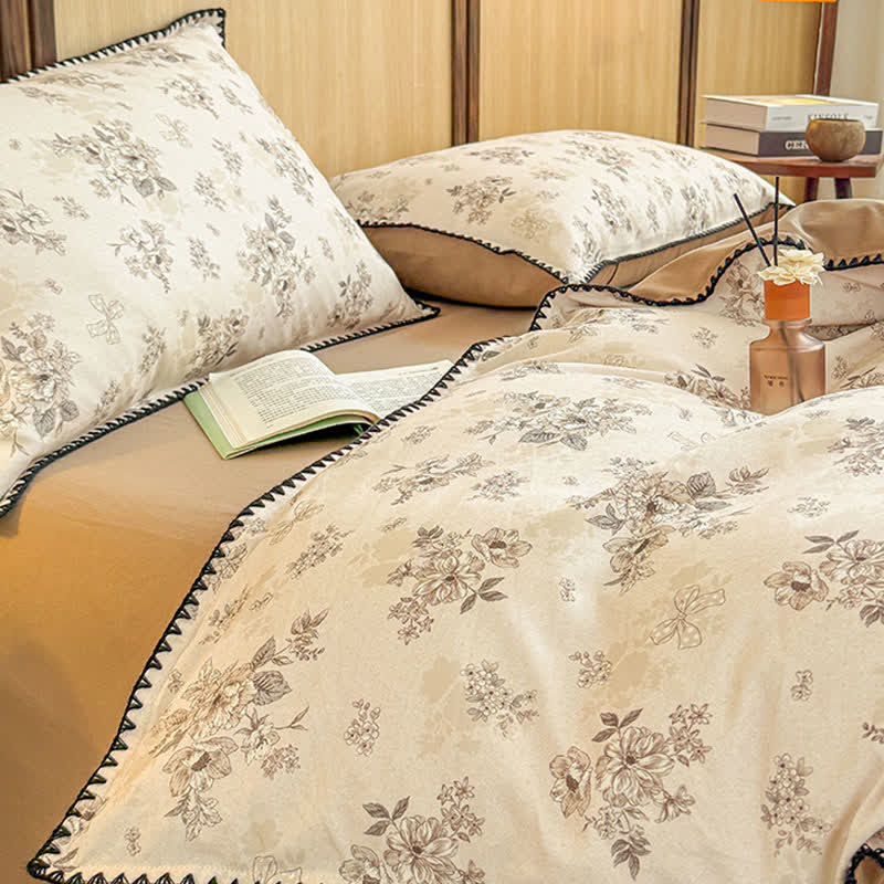 Set di biancheria da letto in cotone spazzolato floreale - image 3
