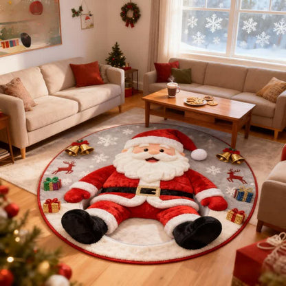 Tappeto natalizio effetto 3D con Babbo Natale - image 2