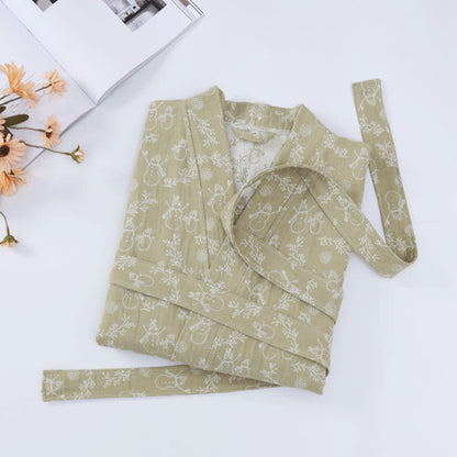 Accappatoio per bambini in garza di cotone con ramo di pupazzo di neve - image 8