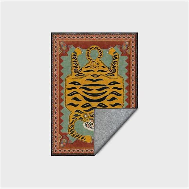 Tappeto rettangolare pieghevole con tigre tibetana - image 4