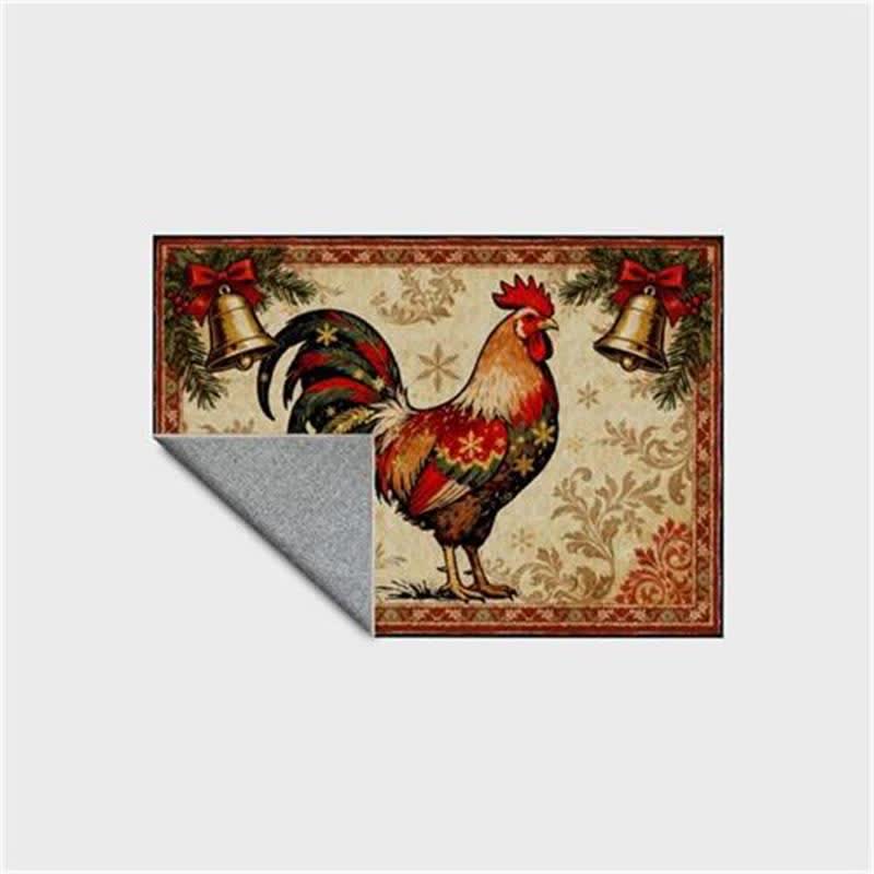 Tappeto rettangolare rustico con motivo a gallo in stile fattoria - image 4