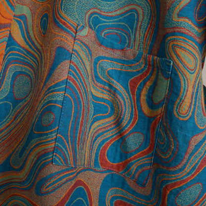 Kimono in cotone con motivo astratto artistico - image 3