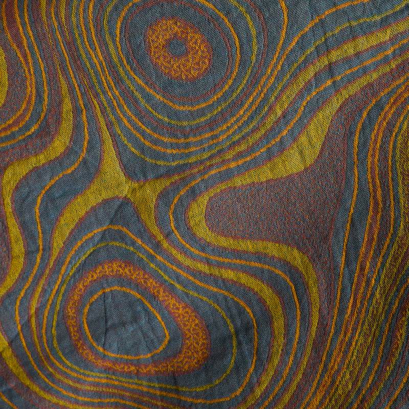 Kimono in cotone con motivo astratto artistico - image 8