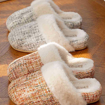 Pantofole calde e morbide con punta chiusa - image 0