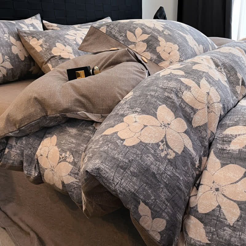 Set di biancheria da letto con bottoni in lino Lily (4 pezzi) - image 2