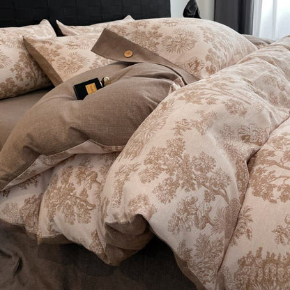 Set di biancheria da letto con bottoni in lino Vintage Tree (4 pezzi) - image 3