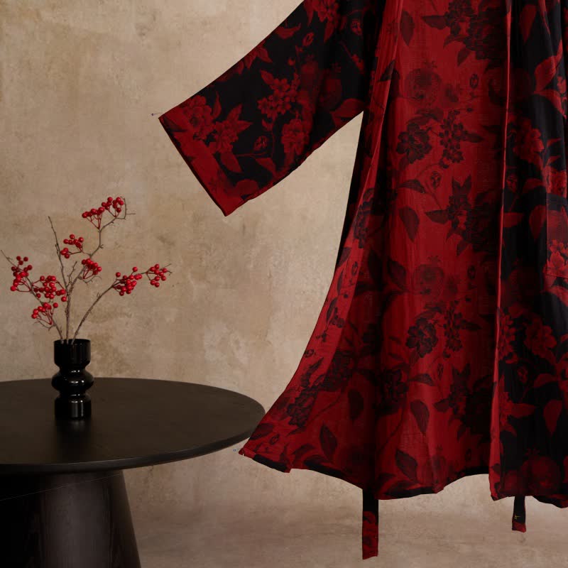 Kimono in jacquard di cotone Peony - image 3