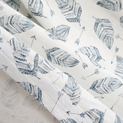 Kimono in cotone con motivo a freccia e foglia - image 12